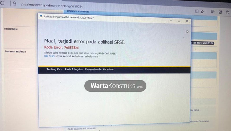 LPSE+Sleman+error+sejak+5+Maret+dan+belum+tertangani